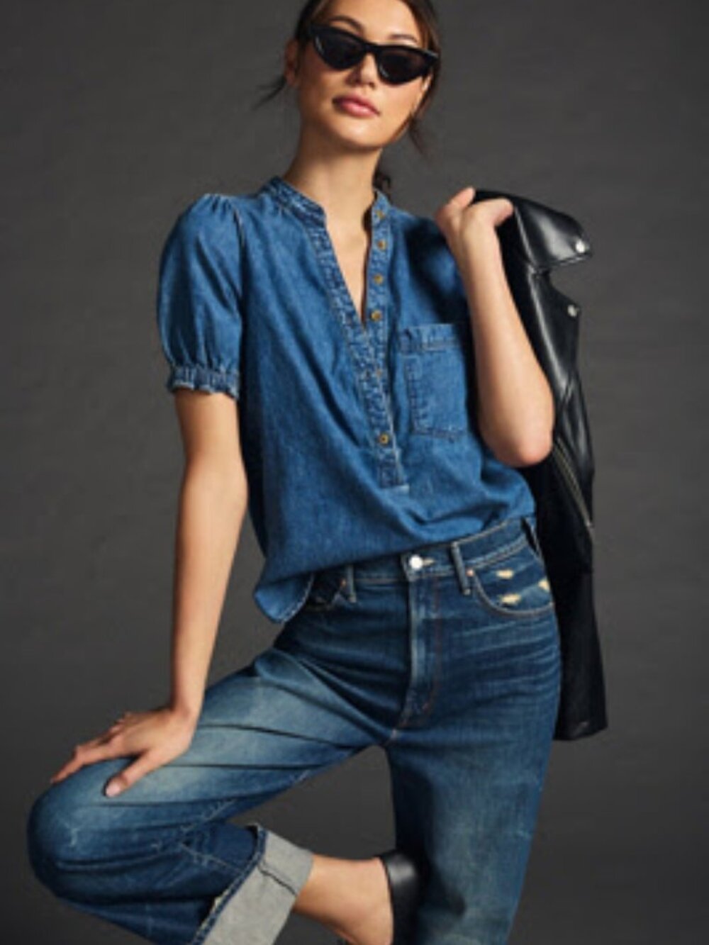 Anthropologie Pilcro Chambray Shirt